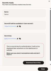 Secret ID / Secret Key 